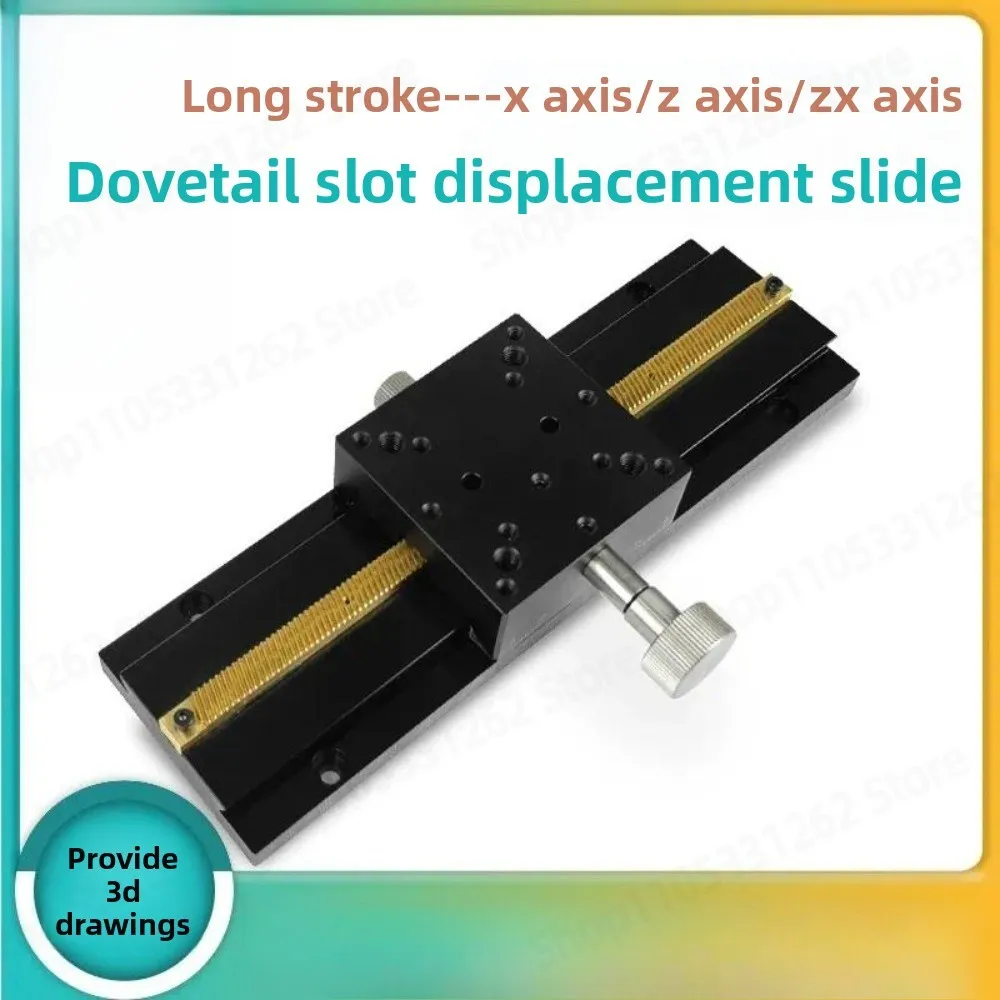 Manual X Axis Linear Translation Stage Dovetail Gear Drive Fine Adjustment Sliding Table