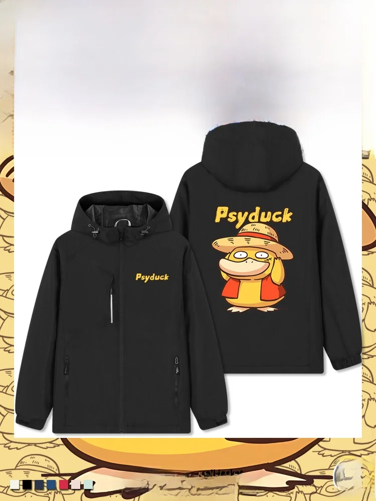 

Куртка с флисовой подкладкой, ветрозащитная зимняя куртка с длинными рукавами, на молнии, с принтом, повседневная верхняя одежда, коллаборативный дизайн