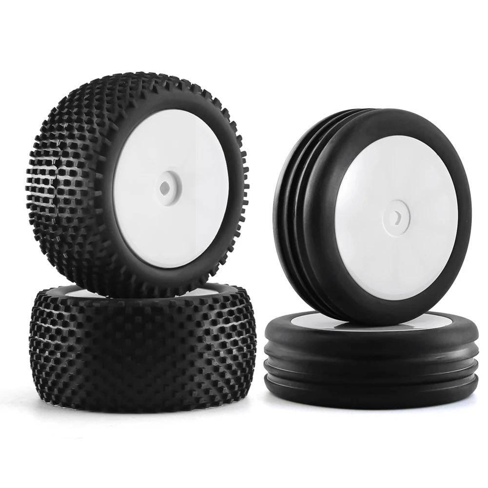 82&87Mm 1/10 2WD RC Off-Road Car Rubber Tires Wheels Tyres for XB2 Serpent SRX2 SRX4 Bandit Tekno