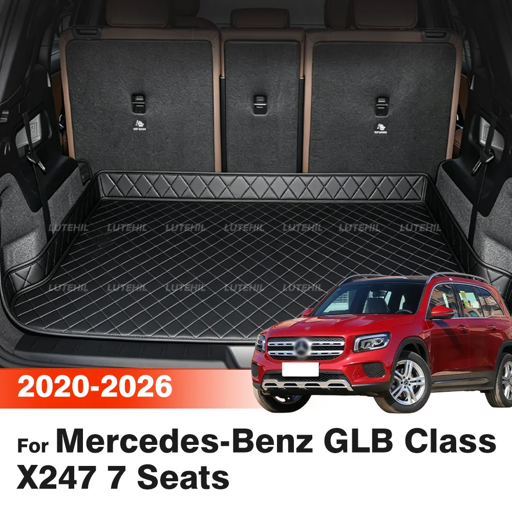 

For Mercedes Benz GLB Class X247 7-Seat 2020-2026 2025 2024 23 22 Car Trunk Mat Cargo Liner Protective Pad Interior Accessories