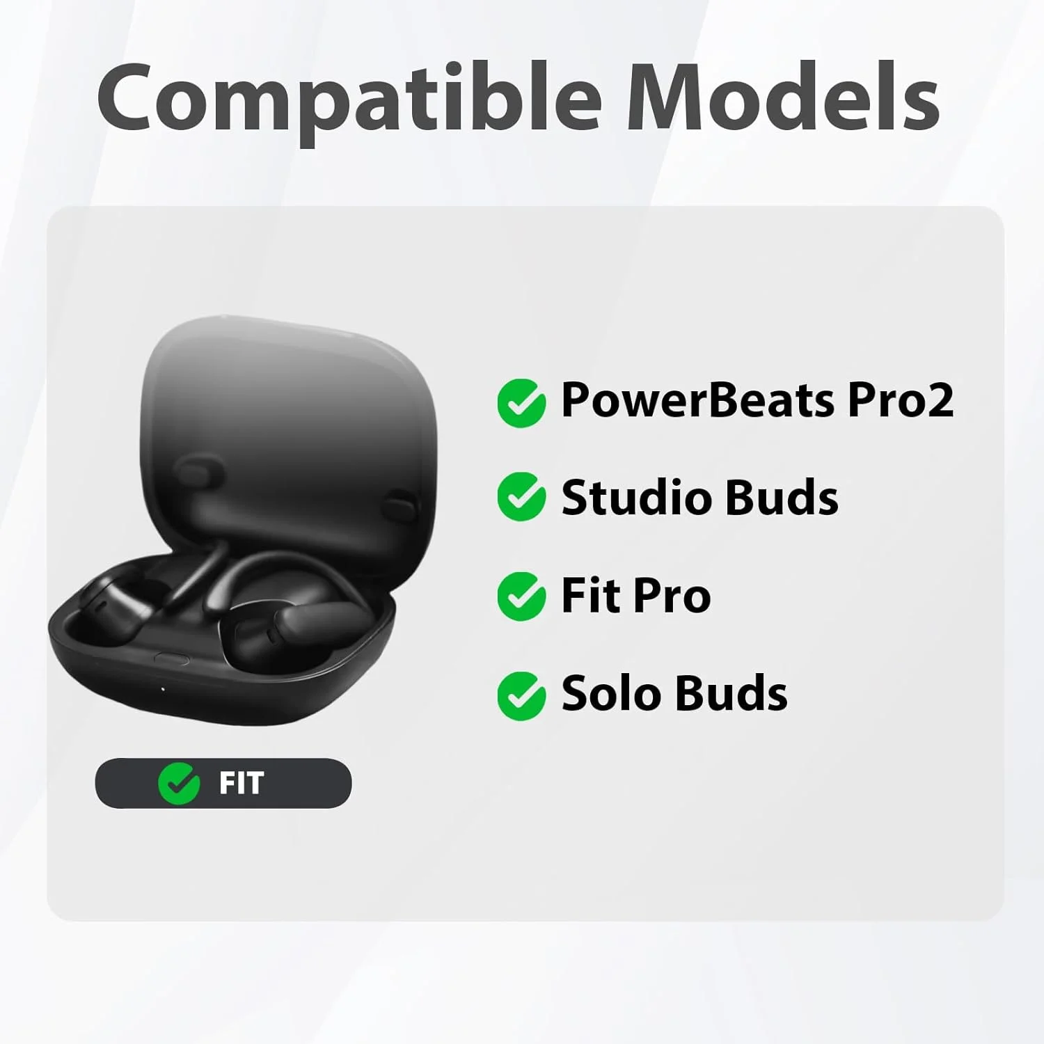 KUTOU 5 Pairs Beats Powerbeats Pro 2 Earbuds with Cleaner Kit Soft Silicone Earbuds Eartips for Beats Fit Pro, Studio Buds