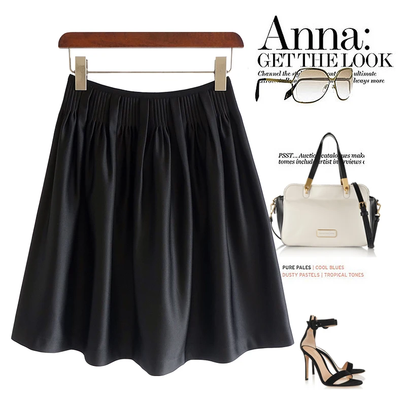 

Bla Satin A-Line Skirt Flared Hem Midi Skirt Women's Faion Simple Sle Polyester Fiber Casual Ocn Skirt