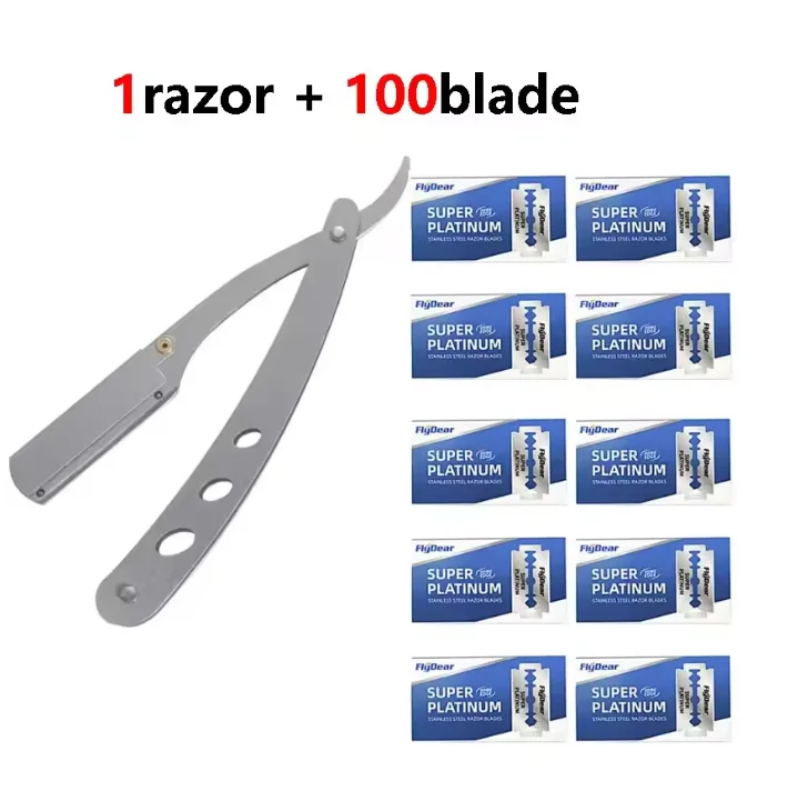 razor blade replaceable black razor blade, manual razor classic wet shaving, Men's stainless steel