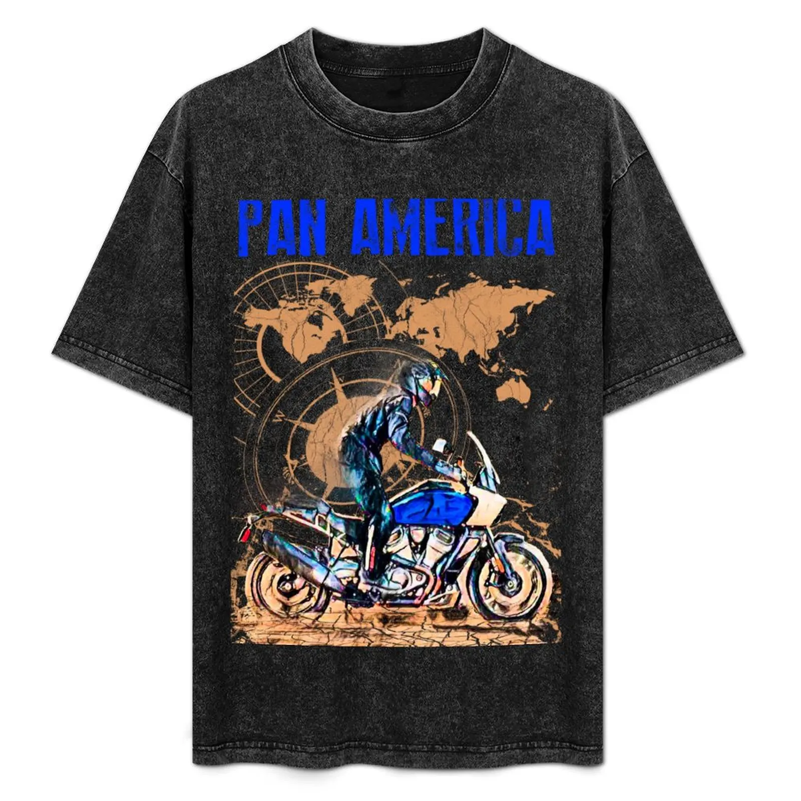 

Pan America 1250Big Trail 2022 T-Shirt Basic Short Sleeve Cotton Blend T-Shirt