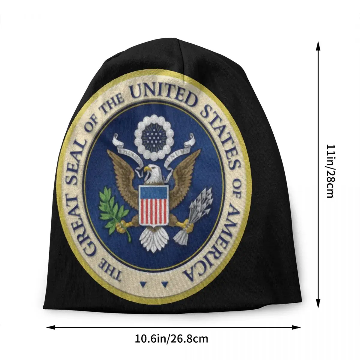 Usa President Seal Flag Coat Of Arms Bonnet Hats Street Knitted Hat For Women Men Autumn Winter Warm Skullies Beanies Caps