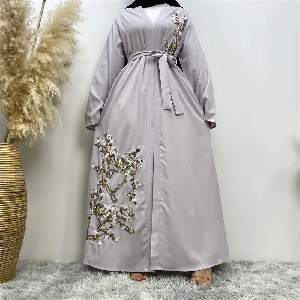 

Hot Sale Fashion Embroidery Muslim Abaya Turkish Robe Arab Kaften Arabian Islamic Clothing Abaya For Women Dubai 2023 Latest New