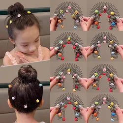 2pcs/set Cute Cartoon Flower Fruit Hair Comb For Girls Fix Broken Hair Tools Sweet Hair Ornament Hair Clip Kids Hair Accessories