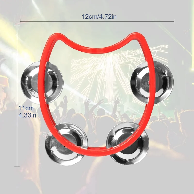 20Pcs Plastic Tambourine Musical Instruments, Mini Handheld Tambourines,Percussion Rhythm Party Musical Instruments