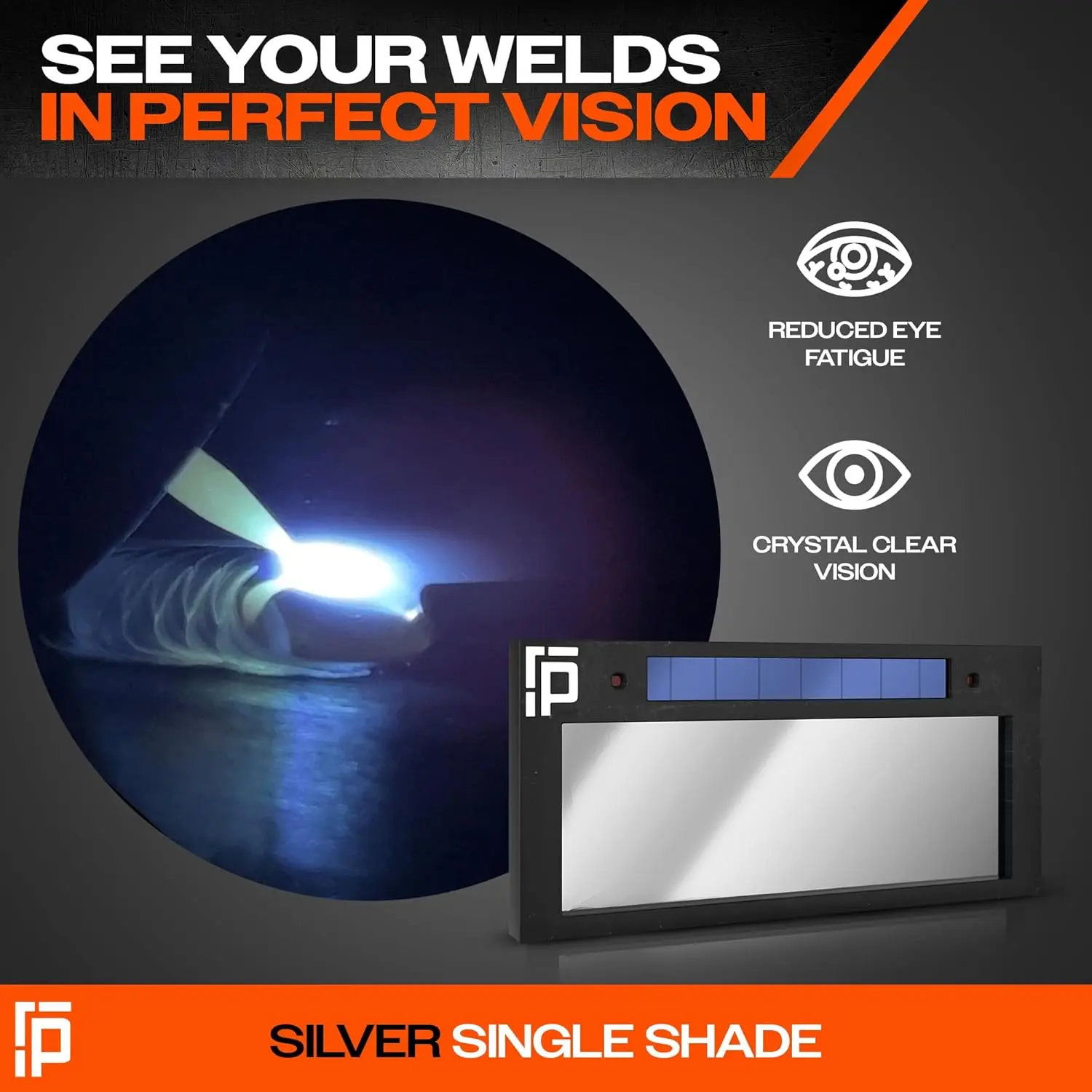

The Prince | Silver Shade 11 Auto Darkening Welding Lens | Cool Blue Welding Lens 2x4 1/4 | Shade 11 Welding Lens Auto Darkening
