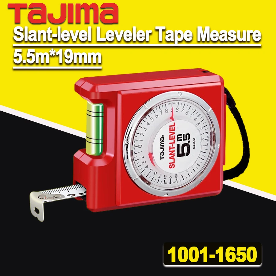 

TAJIMA 5.5m*19mm Professional Angle-Lock Tape Measure Wide Blade Durable Construction Tool for Carpentry,Building Work 1001-1650