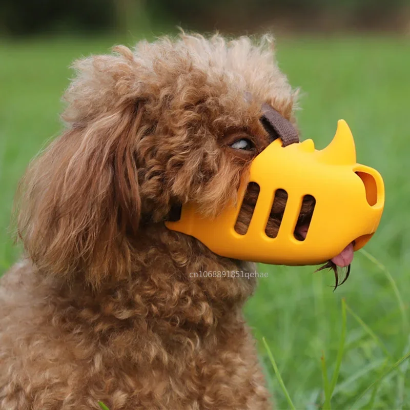 Anti Barking Dog Muzzle Soft Silicone Mouth Mask for Small Medium Dogs Breathable Stop Barking Biting Muzzles Dog Accessories