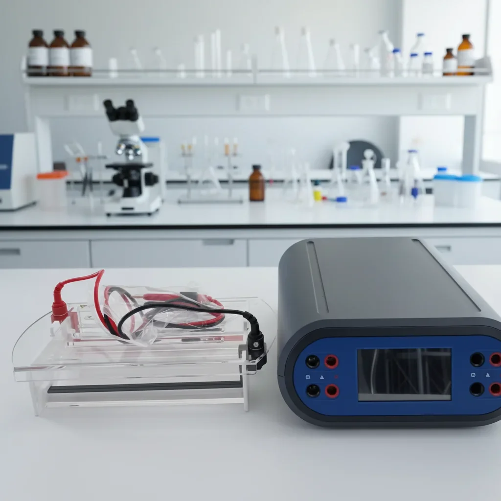 Professional Horizontal Electrophoresis Tank System for DNA/RNA Analysis with Tray Combs & Power Supply