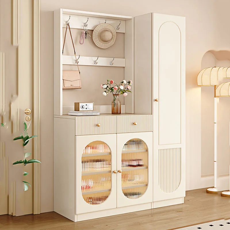 Home Furniture Shoe Narrow Rack Hallway Bathroom Wooden Salon Storage Aesthetic Room Entrance Schoenrek Hall Living Cabinets