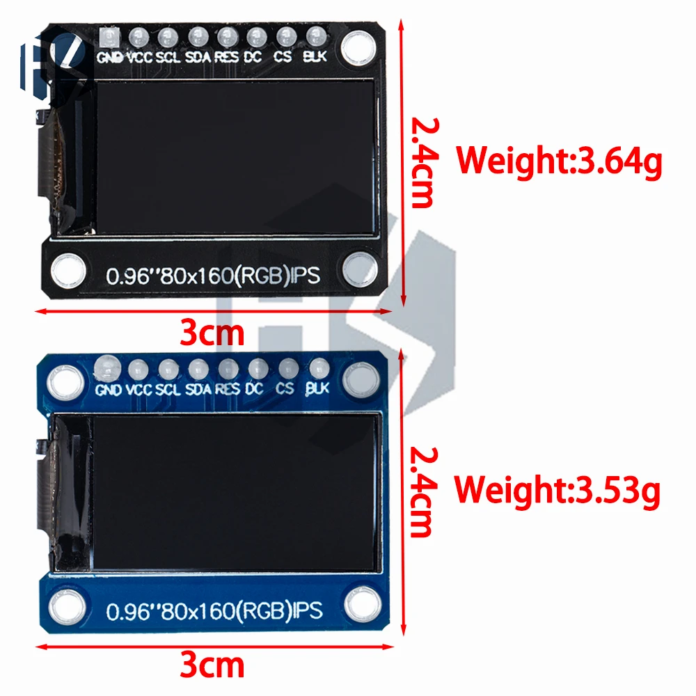 Module LCD IPS SPI 0,96/1,3 pouces : pilote IC ST7735, 80 × 160 HD 65K polychrome (non OLED) – Pour les écrans TFT Arduino