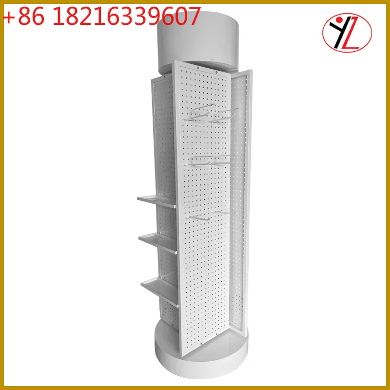 Metal iron mobile phone accessories display rack, floor-to-ceiling supermarket general merchandise shelf