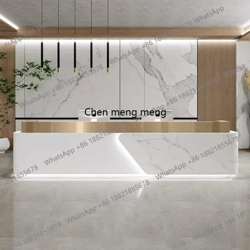 

Italian Style Clothing Store Reception Desks Hotel Designer High-end Reception Desks Beauty Salon Office Furniture Receptie