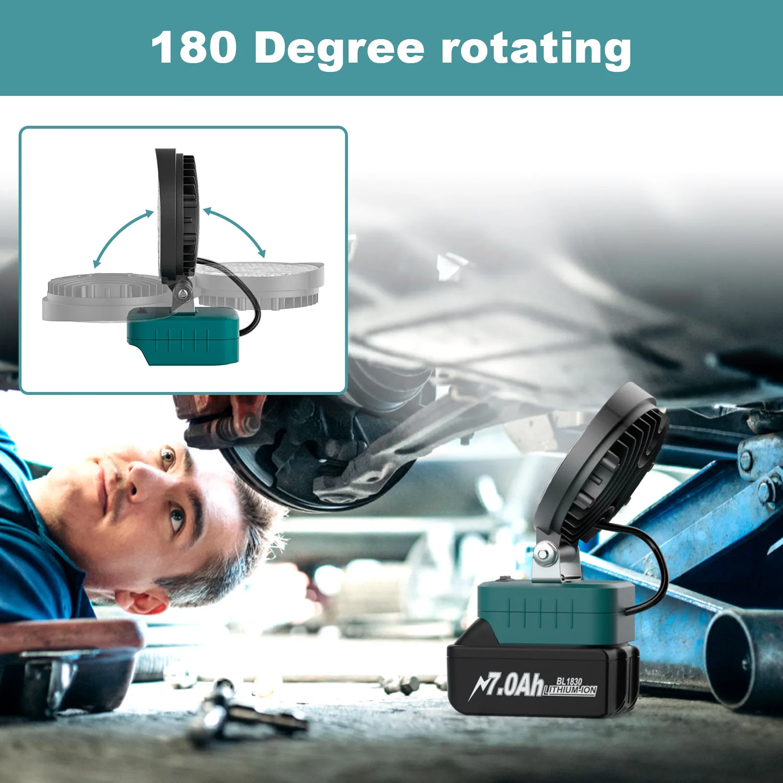 LED ضوء العمل مشاعل لماكيتا بطارية 18 فولت للإضاءة في الهواء الطلق الأضواء ضوء المحمولة التخييم مصباح أداة الطوارئ