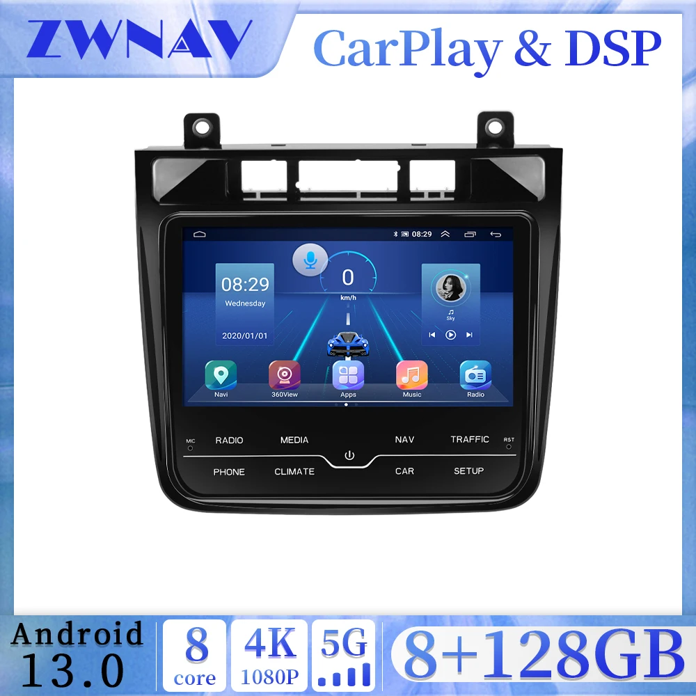 

8.4-inch Android 13.0 For Volkswagen Touareg 2011-2017 Car Radio Multimedia Navi Stereo Receiver DSP Unit Carplay Android auto