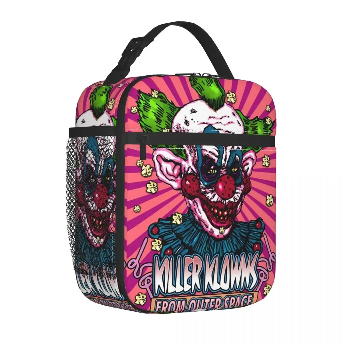 Killer Klowns From Outer Space Merch Lunch Bag for Student Film Lunch Box Picnic Portable Tote Food Bags Designer Cooler Bag