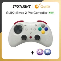 Controlador de juegos inalámbrico GuliKit Elves 2 Pro para Switch 2, Windows, iOS y Android, Joysticks Hall, Gamepad de velocidad de orolling de 1000 Hz