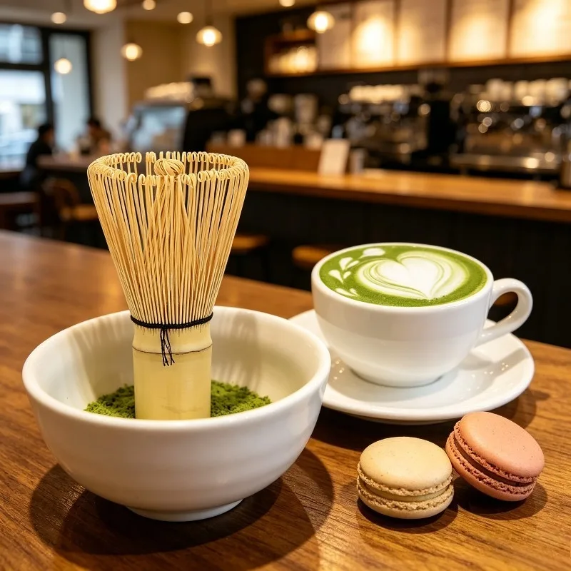 Natürlicher Bambus-Matcha-Chasen Traditioneller Japanischer Teezeremonie-Schneebesen Praktisches Grüntee-Mischwerkzeug