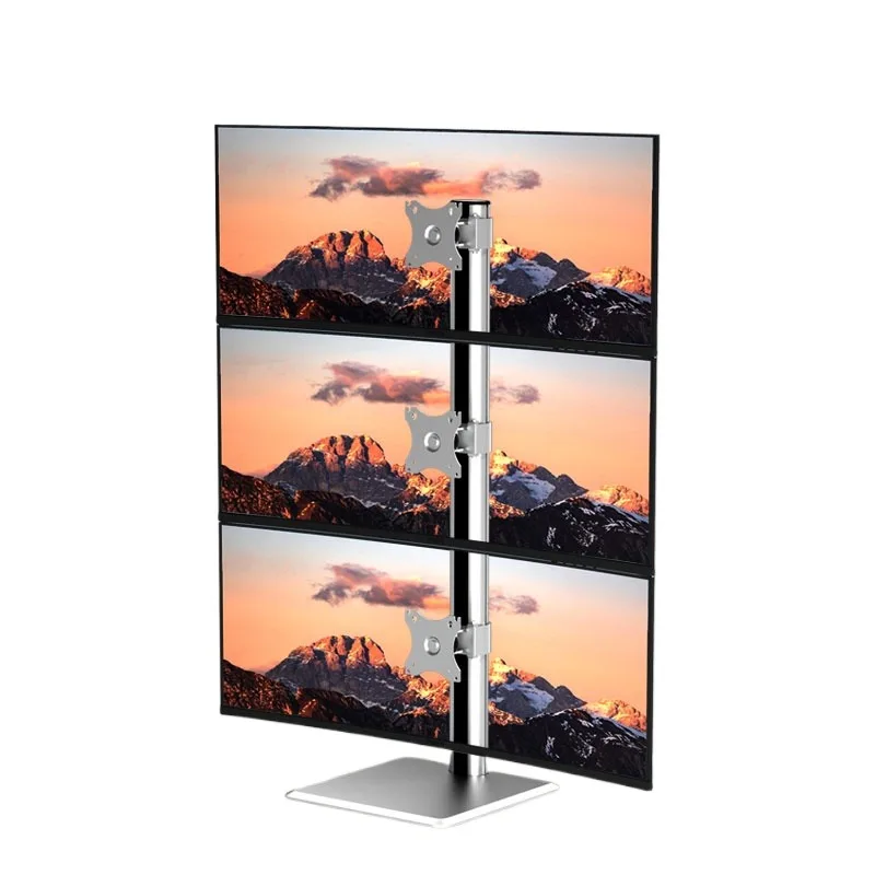 customized heightened model, upper and lower three-screen monitor, computer multi-screen bracket