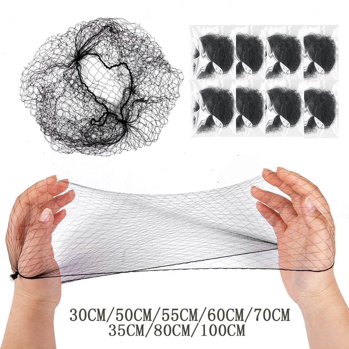 10pcs Invisible Bun Net Simple Style Mesh Net Breathable Wig Net Hair Styling Tool Women Female Hair Accessories