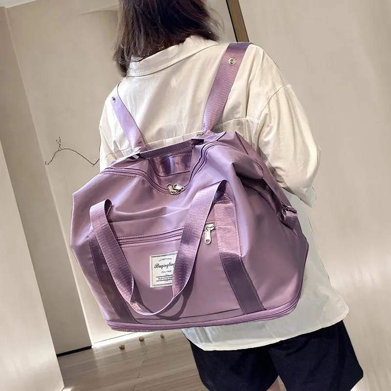 Sac de voyage à double épaule extensible de grande capacité, sac de tri des bagages, séparation sèche et humide, adapté aux voyages d'affaires ex