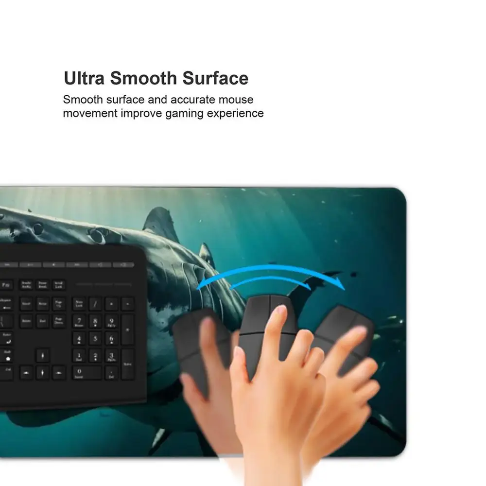 Tapis de souris requin océan 500x1000mm grand tapis de souris de jeu Gamer XL tapis de clavier Otaku en caoutchouc tapis de bureau pour ordinateur portable