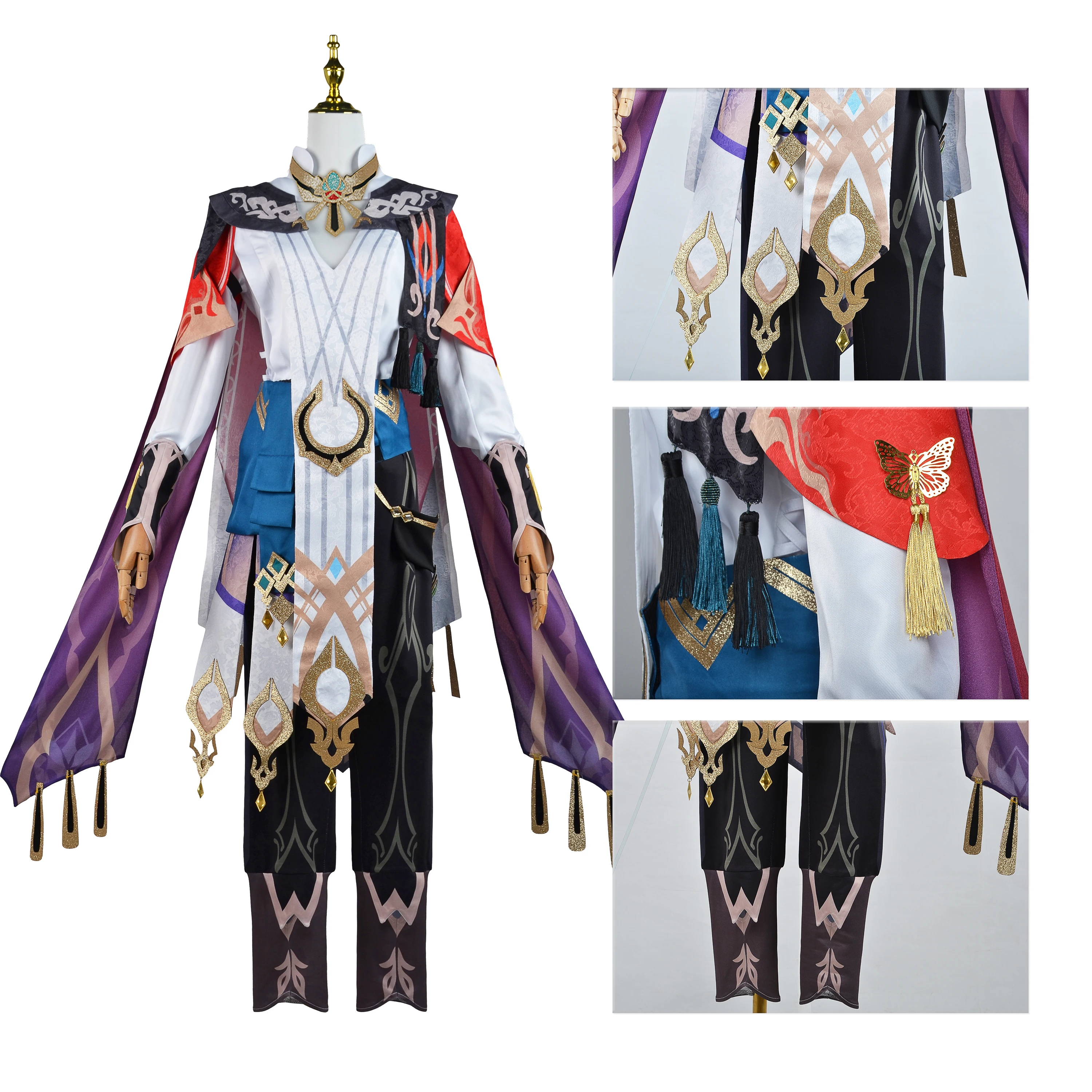 Kaveh Cosplay Genshin Impact Costume Top scialle guanti accessori per il collo Cool Game Costumes Cos Halloween Carnival Party Costume