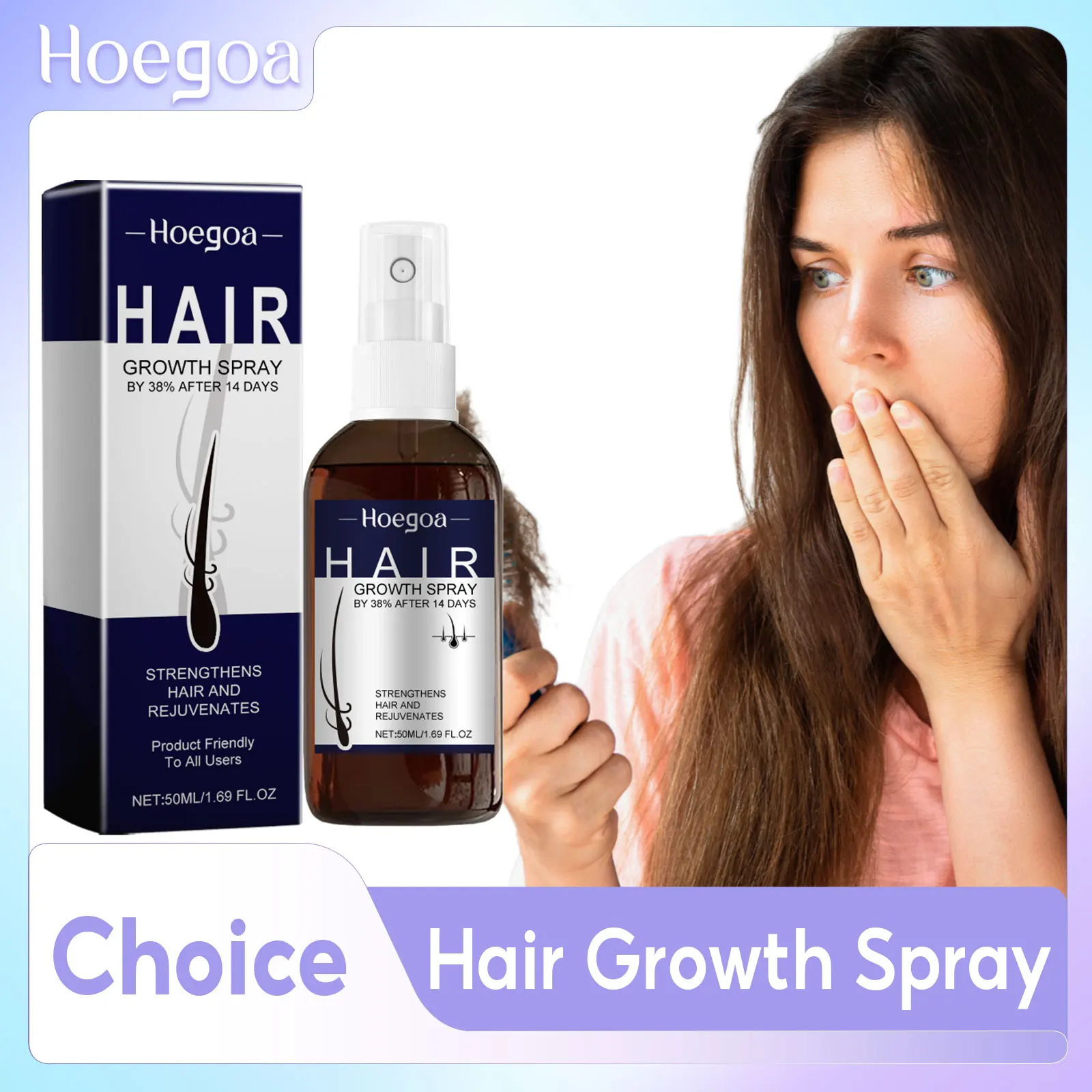 Hair Growth Essential Oil Stimulate Hair Follicles Strengthen Roots Prevent Baldness Thicker Hair Products Anti Hair Loss Spray