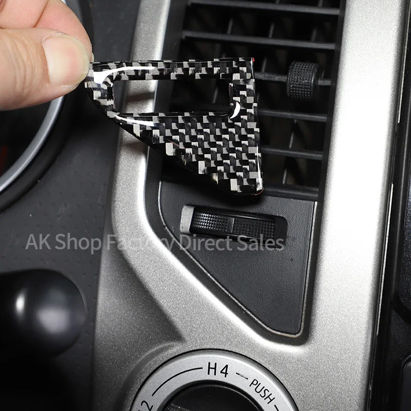 For Toyota Tacoma 2011-2015 Soft Carbon Fiber Car Central Control Air Outlet Pulley Switch Sticker Decorative Car Accessories