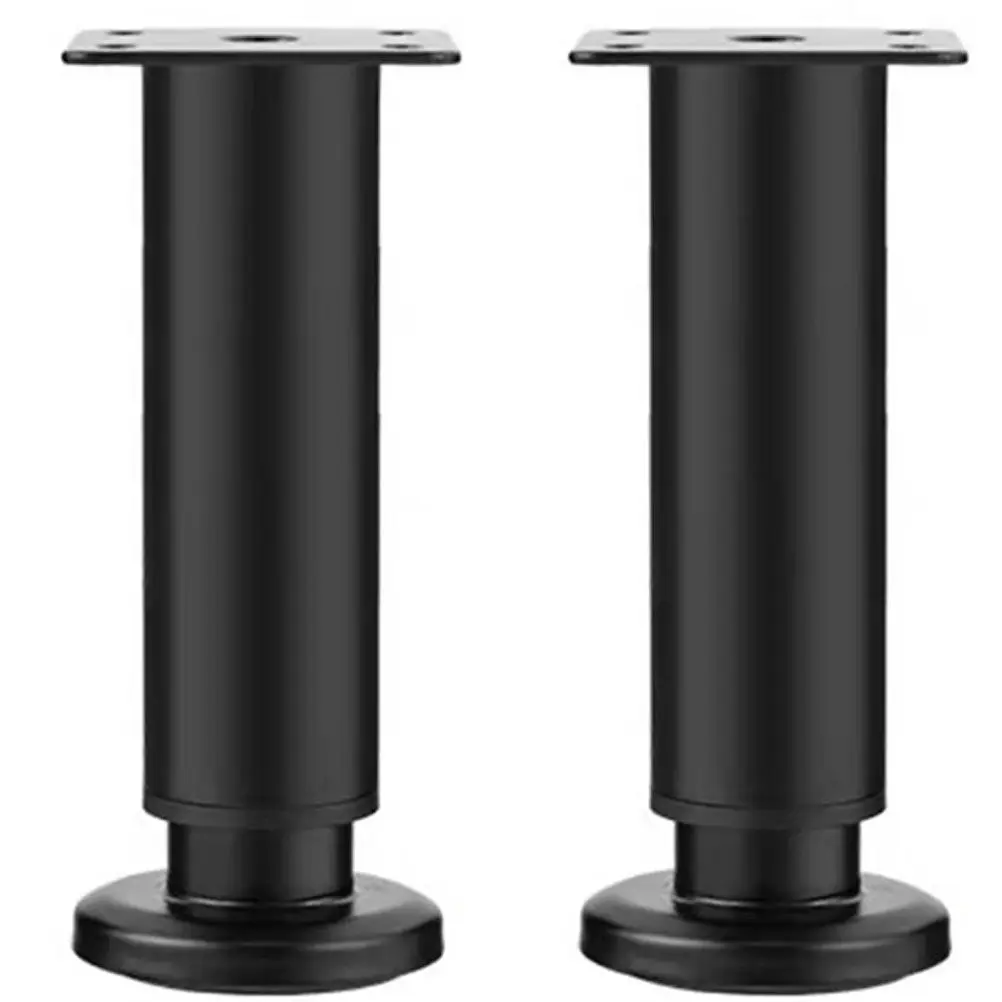 

2Pcs Furniture Support Legs Adjustable Height 18-30Cm Sturdy Metal Furniture Replacement Feet for Bed Cabinet Table Sofa Dresser