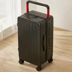 Valise Trolley à Large Poignée pour Homme et Femme, Sac de Voyage de Grande Capacité, Valises PC Épaisses, 20/26 Pouces