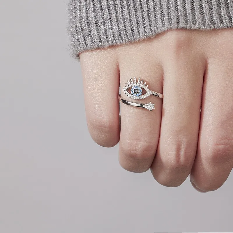 Demon's Eye series rings for women; fashionable, light luxury, niche design, creative, trendy, personalized, stylish rings.