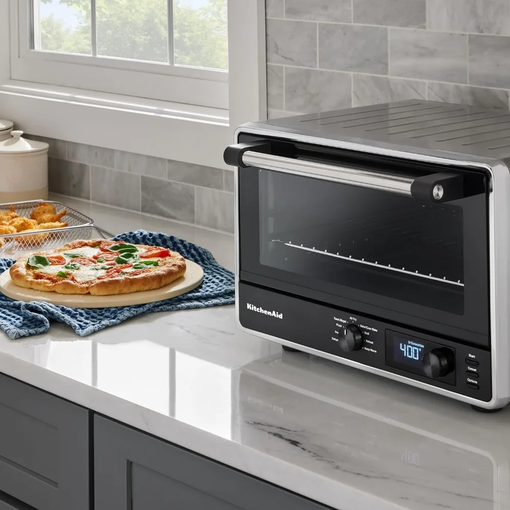 Forno De Bancada Digital, Air Fry e Pizza Pedra, Contour Silver