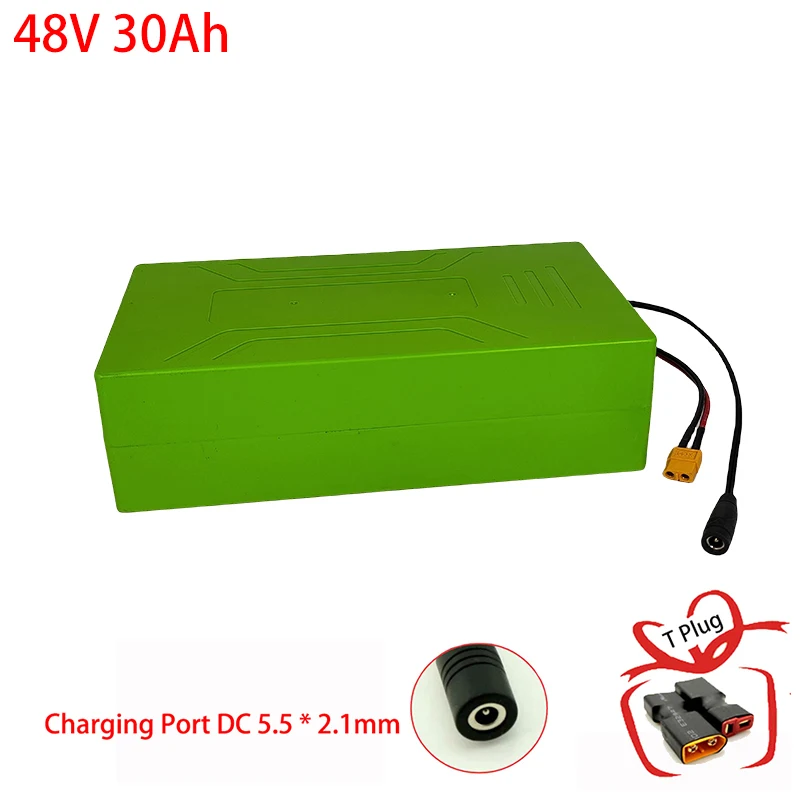 48V waterproof battery 48V 30Ah e-bike battery with 30A BMS for 48V 250W 350W 500W 750W 1000W electric bicycle e-scooter battery