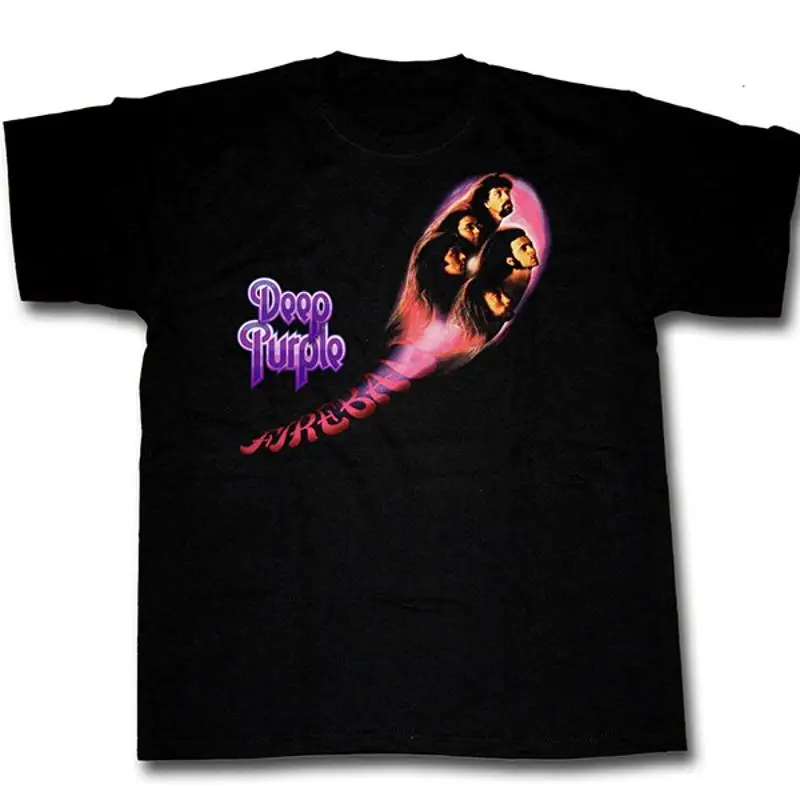 vintage Fireball Deep Purple Band T Shirt Classic Black