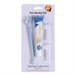 Pet Toothbrush Set Pet Supplies Dog Toothpaste Toothbrush Oral Care Set for Cats and Dogs Vanilla Beef Flavor Pet Cleaning Tooth