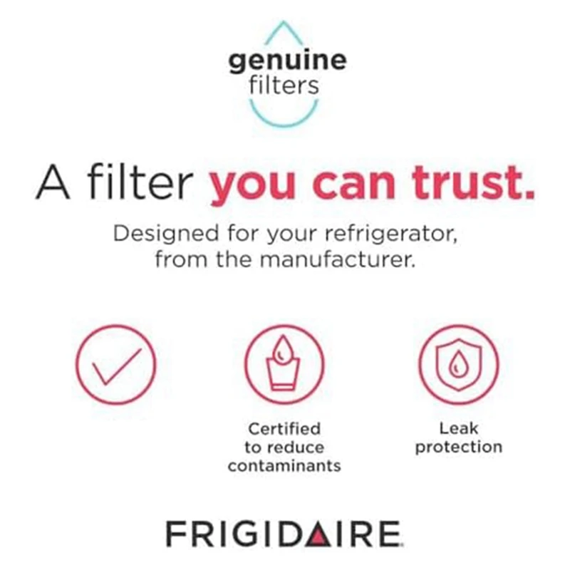 عناصر فلتر الثلاجة EPTWFU01، مناسبة لعناصر فلتر الثلاجة فريجيدير Ultraii متينة وسهلة الاستخدام