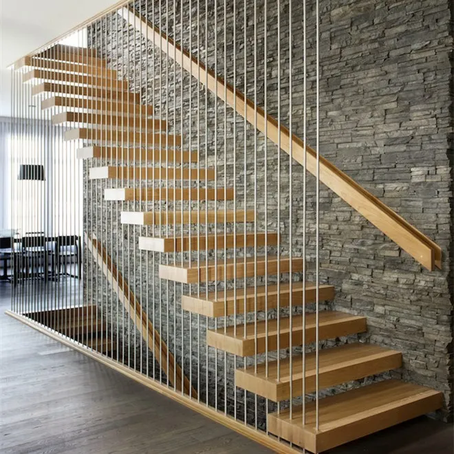

Vertical Railing Design Stainless Steel Cable Floating Stairs Home Design Modular Stairs