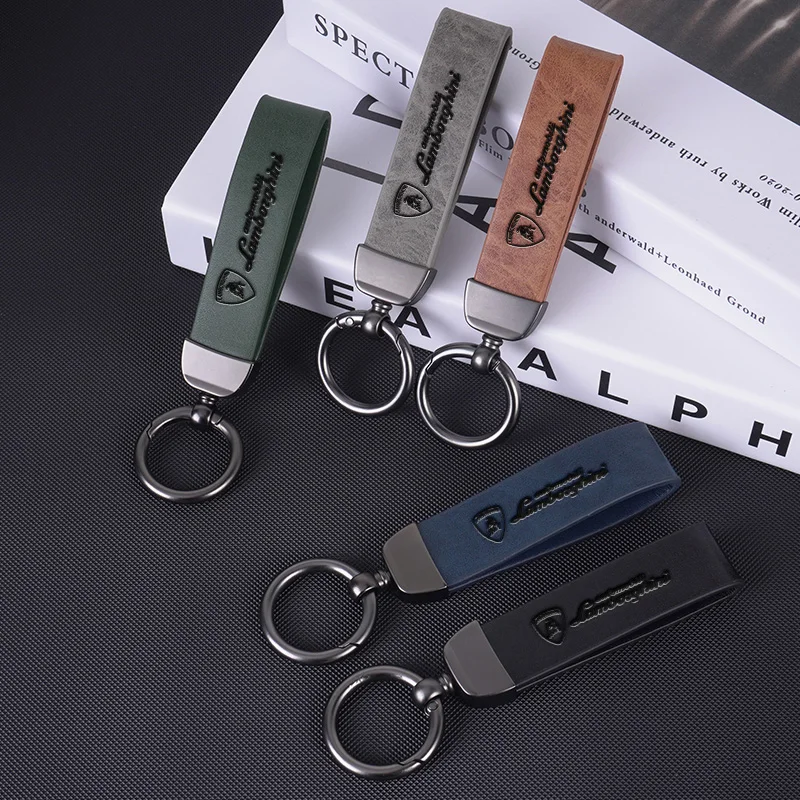 موضة جديدة شعار السيارة حلقات المفاتيح الحبل الهدايا المفاتيح صالح لامبورغيني أوروس هوراكان أفينتادور قسط اكسسوارات السيارات