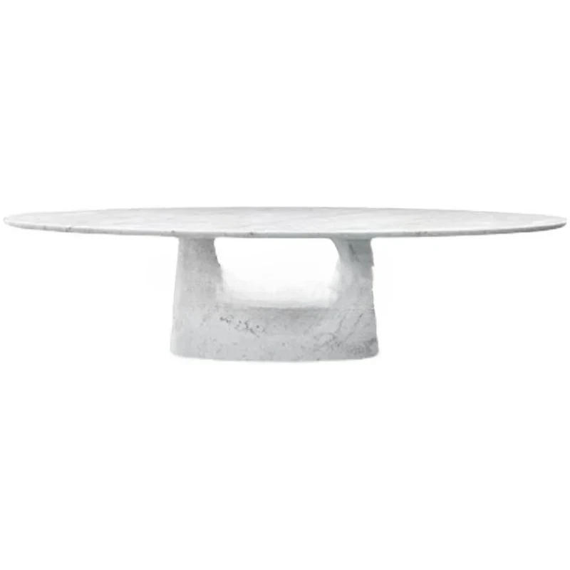 A  natural marble coffee table living room  oval coffee table long dining table2936