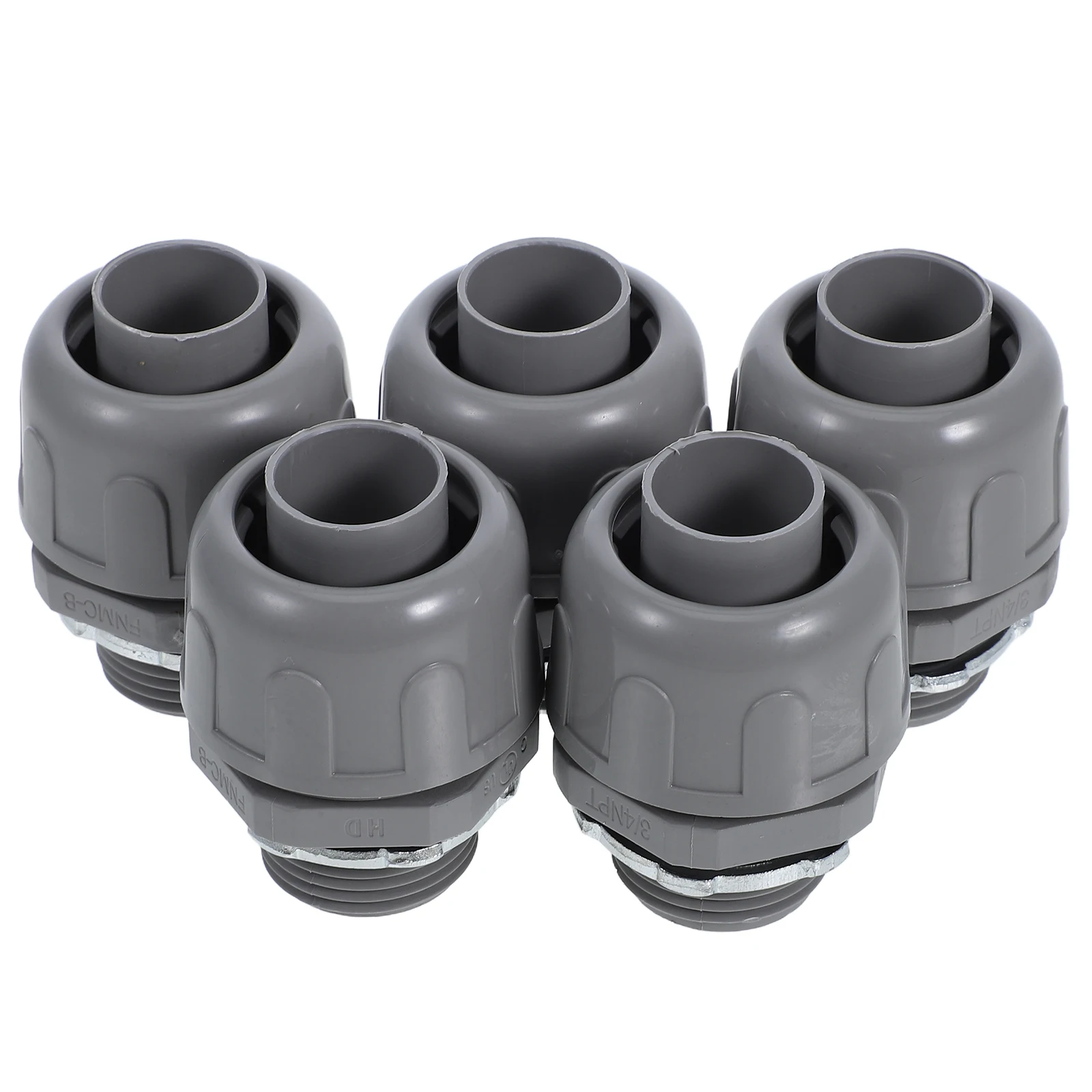 

5 шт., сменный фитинг для разъема кабелей, гибкие адаптеры для электрических кабелей, детали с прямой головкой, материал ПВХ, легкий плотный