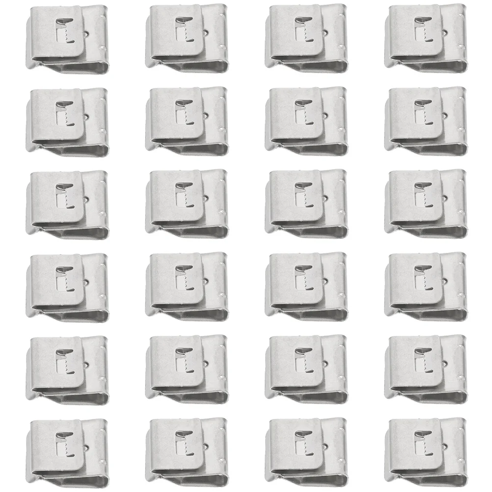 

50pcs Photovoltaic Cable Clamps Stainless Steel Self adhesive for Solar Panel Wire Management System Wiring Frame Clips