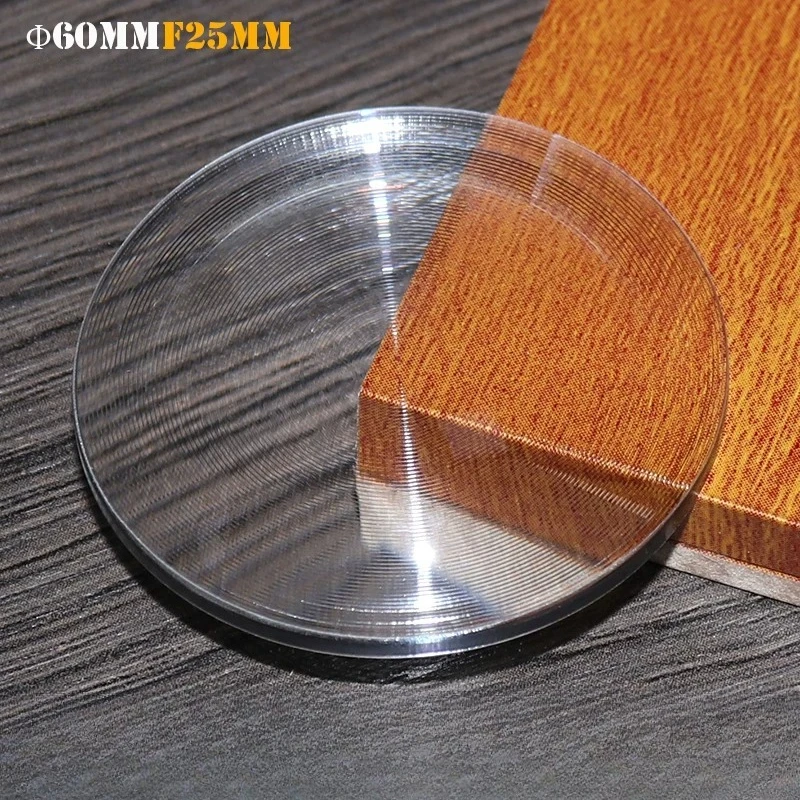 60mm Diameter Optical Fresnel Lens PMMA Focusing Lens For DIY Projector LED Flashlight Light Condenser