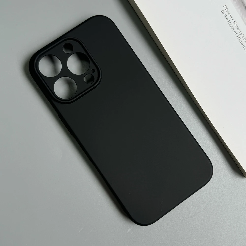 Luxuriöse, matte Silikon-Handyhülle für iPhone 16 Pro Max 16 Plus, gefiederte, feine Loch-Augenschutzhülle – Detail 5