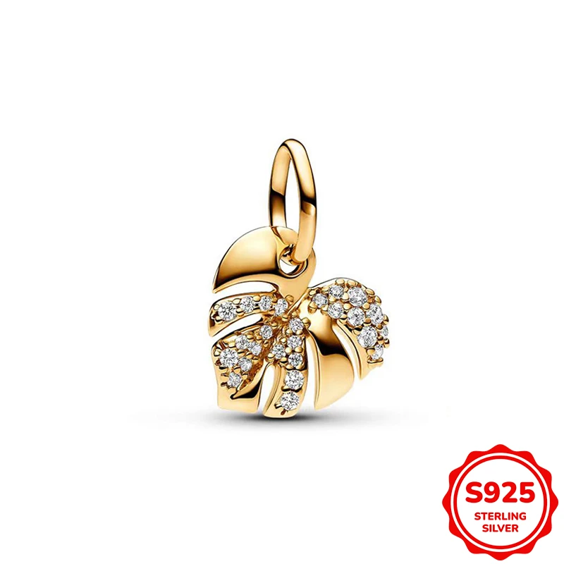 Charms aus 925er Sterlingsilber, neu, vergoldet, Anhängerperle, passend für 3mm Armbänder und Halsketten, für Damen, luxuriöser DIY-Schmuck zum Selbermachen