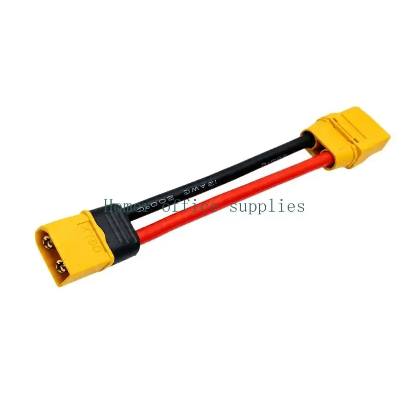 K43B XT 60 XT90 Power Conversion Cable with Red and Black Insulated Conductors and a Reinforced Molded Wire Transition Point