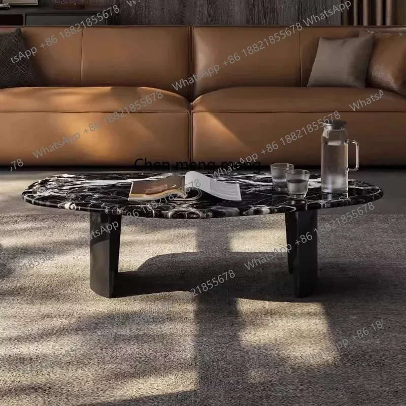 G153 Marble coffee table living room high-end tea table marble luxury stone light luxury high-end coffee table
